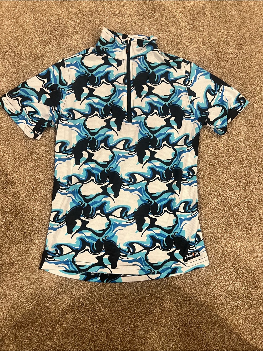 Kerrits Kids Horse Print Short Sleeve - Blue/Black
